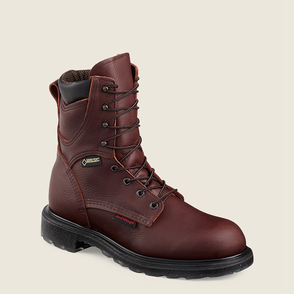 Red Wing Iş Botu Erkek - Supersole® 2.0 - 8-Inch Waterproof Soft Toe - Bordo - 31MKQDTSW